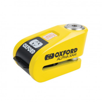 XA14 ALPHA ALARM DISC LOCK YEL