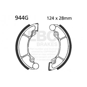 EBC GROOVED BRAKE SHOE SET