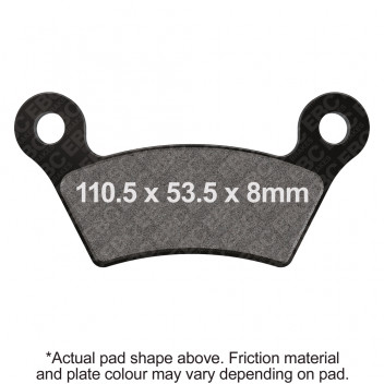 EBC V PAD SEMI SINTERED PAD SET