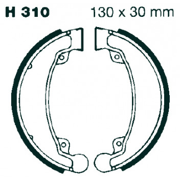 EBC GROOVED BRAKE SHOE SET (5)
