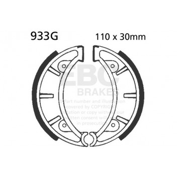 EBC GROOVED BRAKE SHOE SET