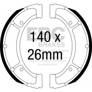 Plain Motorcycle Replacement Brake Shoes