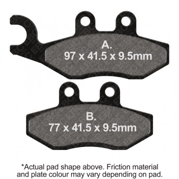 EBC SCOOTER DISC PAD SET BLACK E327