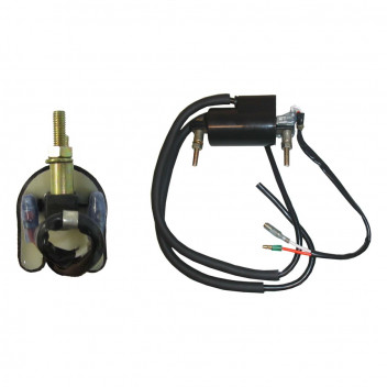 Ignition HT Coil 12v Points Twin Lead 2 Wires(90mm)