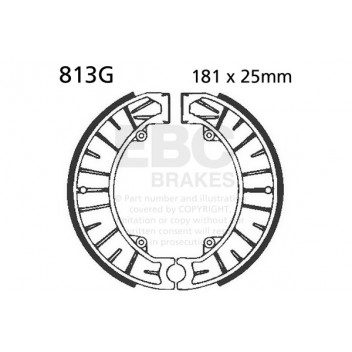 EBC GROOVED BRAKE SHOE SET