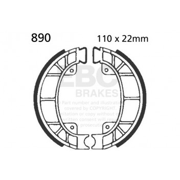 EBC BRAKE SHOE SET