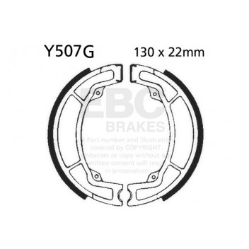 EBC GROOVED BRAKE SHOE SET