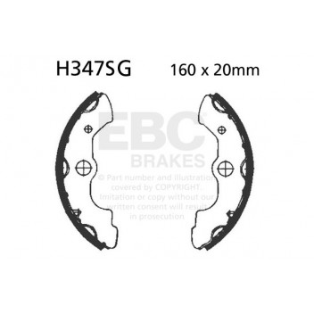 EBC GROOVED BRAKE SHOE SET (5)