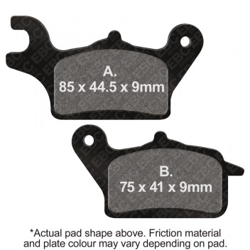 EBC SCOOTER DISC PAD SET BLACK E327