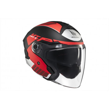 LARGE COSMO CRUISER B5 RED MATT OPEN FACE MT HELMET