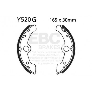 EBC GROOVED BRAKE SHOE SET