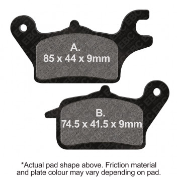 EBC SCOOTER DISC PAD SET E327 BLACK