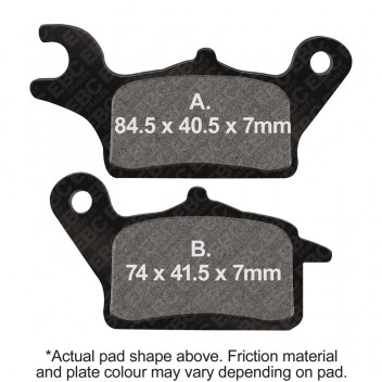 SCOOTER DISC PAD SET BLACK E327
