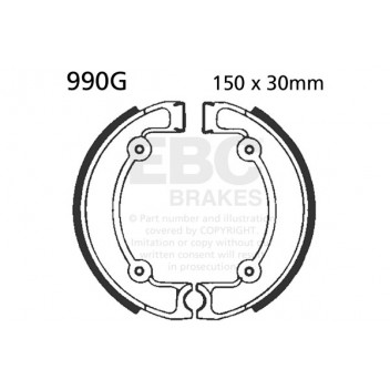 EBC GROOVED BRAKE SHOE SET