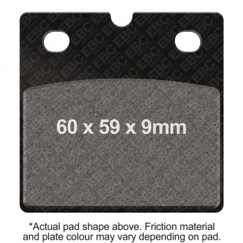EBC V PAD SEMI SINTERED PAD SET