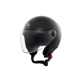 2XL STREET S MATT BLACK OPEN FACE WITH VISOR MT HELMETS