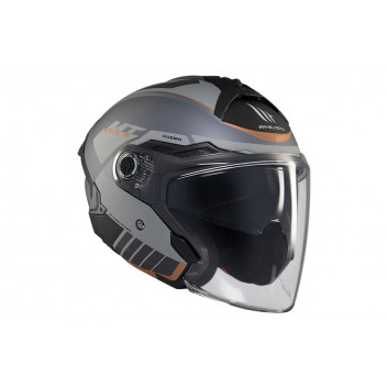 XL COSMO CRUSIER C2 GREY MATT OPEN FACE MT HELMETS