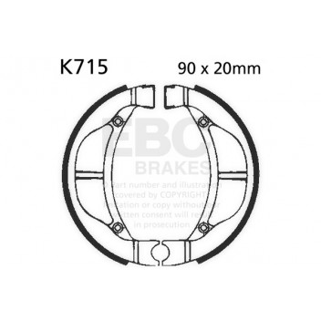 EBC BRAKE SHOE SET  (5)