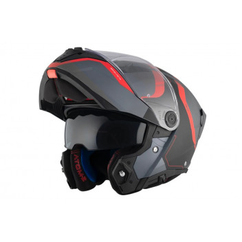 MEDIUM ATOM 2 EMALLA B15 GY/R/ FLIP FRONT MT HELMET