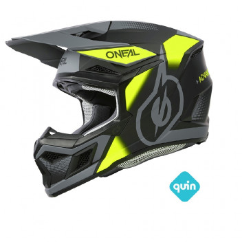 Medium O'Neal 3SRS Helmet VISION black/neon yellow/gray