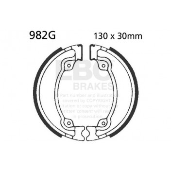 EBC GROOVED BRAKE SHOE SET
