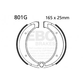 EBC GROOVED BRAKE SHOE SET