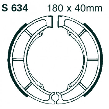 EBC GROOVED BRAKE SHOE SET (5)