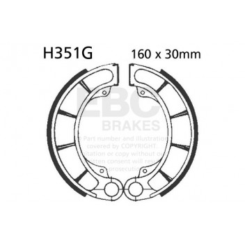 EBC GROOVED BRAKE SHOE SET (5)