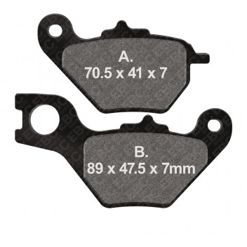 EBC SCOOTER DISC PAD SET BLACK E327