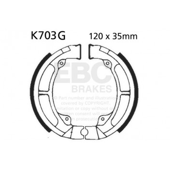 EBC GROOVED BRAKE SHOE SET