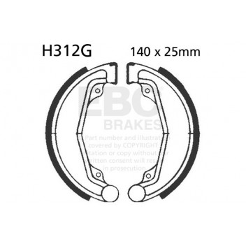EBC GROOVED BRAKE SHOE SET (5)