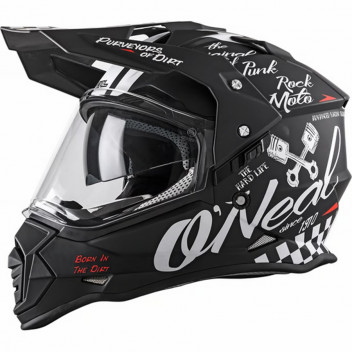 SIERRA HELMET TORMENT BK/WH L ONEAL DUAL SPORT