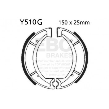 EBC GROOVED BRAKE SHOE SET (5)