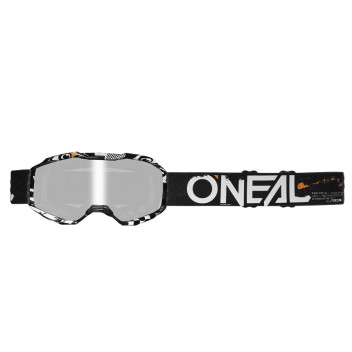 B-10 YOUTH GOGGLES ATTACK V.24 BLAKC/WHITE MIRROR LENS