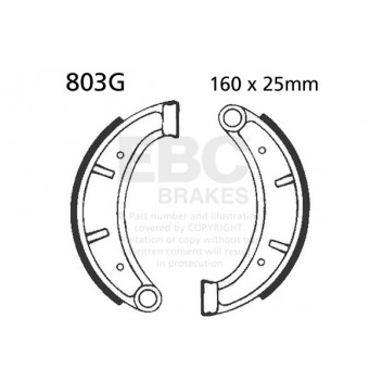 EBC GROOVED BRAKE SHOE SET