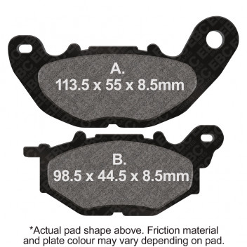 EBC SCOOTER DISC PAD SET BLACK E327