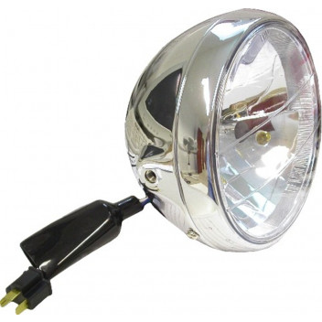 Headlight Round Chrome Complet 7"