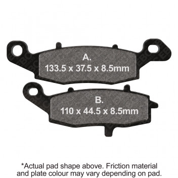 EBC V PAD SEMI SINTERED PAD SET