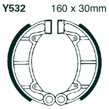 EBC GROOVED BRAKE SHOE SET