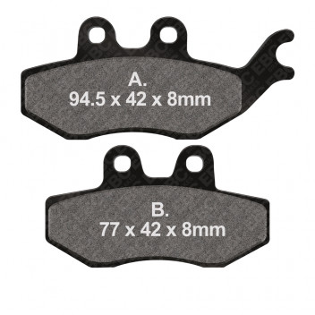 EBC SCOOTER DISC PAD SET BLACK E327