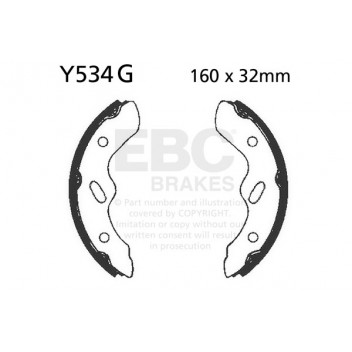 EBC GROOVED BRAKE SHOE SET (5)