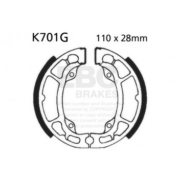 EBC GROOVED BRAKE SHOE SET