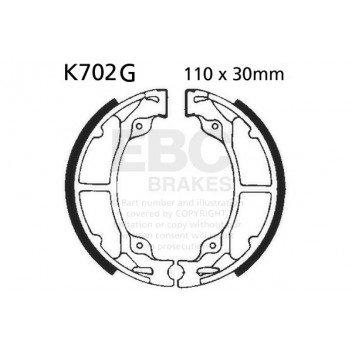 EBC GROOVED BRAKE SHOE SET