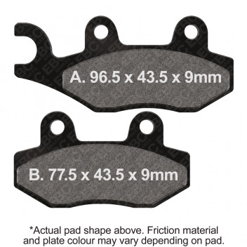 EBC SCOOTER DISC PAD SET BLACK E327