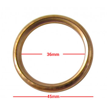 Exhaust Gaskets Copper OD 45mm ID 36mm Thickness 5mm