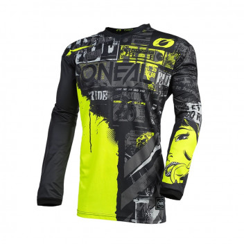 ELEMENT JERSEY RIDE BK/YEL MED ONEAL BLACK /NEON YELLOW