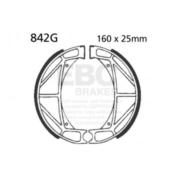 EBC GROOVED BRAKE SHOE SET