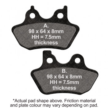 EBC V PAD SEMI SINTERED PAD SET