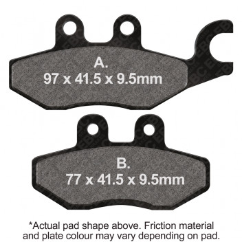 EBC SCOOTER DISC PAD SET BLACK E327