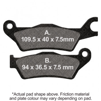 EBC V PAD SEMI SINTERED PAD SET